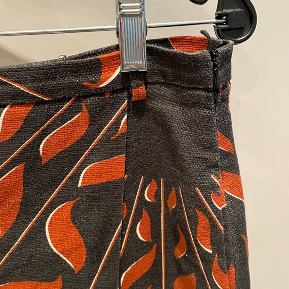 Dorothee Schumacher Black +Orange Wrap Mini Skirt-Cotton-Large - Picture 14 of 16